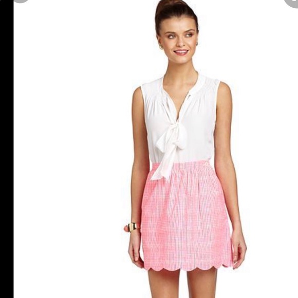 Lilly Pulitzer Dresses & Skirts - Lilly Pulitzer Mimosa Gingham Skirt L